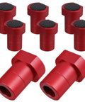 8 Pack Woodworking Planing Stoppers For Workbench Dog Holes Red Aluminum Alloy Bench Clamps shown