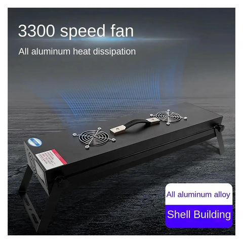 Heavy Duty Multispectrum Uv Led Cure Lamp For 3D Resin Printer With Smart Passive Cooling And Sickly Fast Drying Results On Every Single Print Project with aluminum shell and dual fans.
