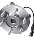 Front view of 4WD Front Wheel Bearing Hubs Assembly for Ford F150 Expedition Lincoln Mark LT 6 Lug Replacement