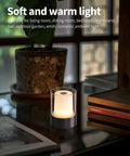 Close-up of a 2 Pack 4 Inch LED Mini Cordless Table Lamp Touch Activated Night Light Waterproof Battery Powered Rechargeable Portable Light
