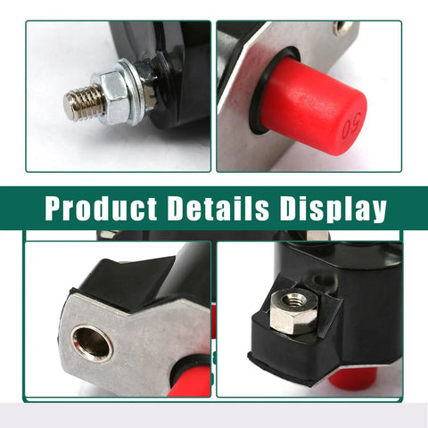 Heavy Duty Push Button Circuit Breaker Replacement Compatible With Mercury Mercruiser Volvo Penta Quicksilver Sierra Marine Applications Straight Fix Works Like A Champ 88-11178A01 close-up view of connections and push button