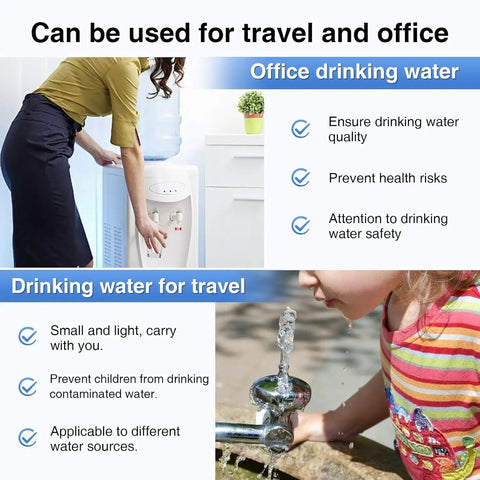 Image showing Rock Solid 16 In 1 Drinking Water Test Strips 20 Pack No Guesswork Home Kit for checking water safety at home and travel.