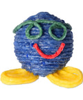 Kids Arts And Crafts Triple Play Pack Non Toxic Waxed Yarn Fidget Toy showing a smiley face sculpture with neon colors