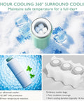 Portable Breast Milk Cooler With Thirty Hour Cooling To Keep Your Fresh Stash Crisp On The Hustle, Travel Proof Nursing Bag Including Two BPA Free Stash Bottles And Pro Grade Ice Pack, Green with ice cubes surrounding it.