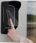 Weatherproof Rain Guard Cover For Outdoor Face Recognition Attendance Systems, Keypads And Doorbells with clear lid.