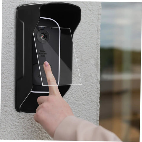 Weatherproof Rain Guard Cover For Outdoor Face Recognition Attendance Systems, Keypads And Doorbells with clear lid.