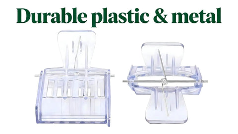 Six Piece Queen Bee Catcher Cage Set For Beekeeping With One Handed Use, durable plastic and metal construction, 2 cages visible