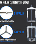 2 jaw and 3 jaw gear pullers from Gear Puller Set 6 In 1 Bearing Puller Kit 13 Piece With Two Jaw And Three Jaw Gear Pullers Reversible Jaws Pro Grade Heavy Duty Cr V Steel Pulley Flywheel Puller Tool For Bearing Gear Pulley Flywheel Removal