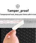 Close-up of self-seal strip on 8.5x11 Inch Bubble Mailers 9x12 Outer Size Heavy Duty Black Padded Self Seal Waterproof Shipping Envelopes For Ecommerce 50 Pack Non See Through Durable 140gsm Poly Mailers