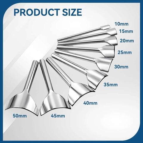 Nine Piece Half Round Leather Punch Set From 10mm To 50mm For Belts Wallets Bags And Straps Durable Steel Arch Curve Punch Tool displayed