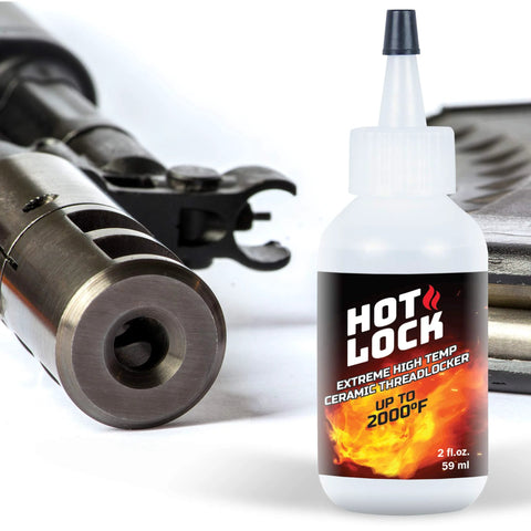 Vibra-TITE Hot-Lock Extreme High-Temp Ceramic Threadlocker bottle, translucent, 2 fl oz (59 ml), front view