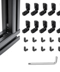 Inside Corner Brackets For 40 Series 8mm T Slot Aluminum Profiles 10 Sets Black Ball End Hex Wrench Included