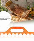 Beekeeper using 9 Frame Beehive Spacer For Easy Frame Spacing Stable Lightweight Plastic Hive Spacer For Beekeeping Pro Grade Fast Adjust