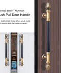 European Style Push Pull Sliding Door Handle Bar For Glass Doors Wood Doors And Barn Doors With Ergonomic Grip Rust Resistant Stainless Steel Aluminum Build Beast Mode Commercial Glass Door Grab Pulls