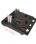 DIY Carbon Fiber Welding Jigs For Soldering Small Station with secure clip design, spring compression, and rubber pad bottom, black.