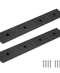 Two Pack Heavy Duty Rubber Curb Ramp With 2 Inch Rise For Cars SUVs Trucks And Trailers, 15 Ton Load Capacity, Drainage Tank Design.