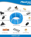 Leak Proof Air Compressor Piping Kit Half Inch HDPE Aluminum System Pro Grade 100 ft Run Easy To Install High Flow Air Lines Parts