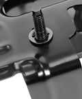 ECOTRIC front bumper bracket in black steel with mounting bolt on flange plate