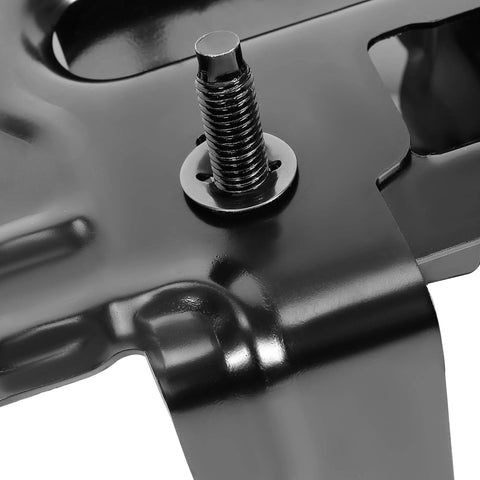 ECOTRIC front bumper bracket in black steel with mounting bolt on flange plate