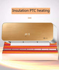 No Hassle Kickin Wall Mounted Space Heater With Remote Timing 3000 Watt Electric Radiator displaying effective PTC heating design.