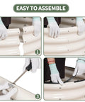 Assembly steps of Galvanized Raised Garden Bed Kit For Outdoor Use Metal Planter Boxes 4x2x1 ft Weatherproof Raised Beds