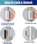 Door Reinforcement Lock 800Lbs Strength Built For Real Home Security Extra Privacy Child Proof Drilling Required Easy Install