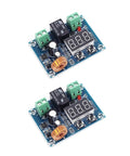 2 Pack 12V To 36V DC Voltage Protection Module With Low Voltage Protector And Disconnect Switch For Auto Battery Systems No Brainer Discharge Guard That Keeps Power In Check With 0.1V Control Accuracy And 20A Instant Trip, close-up view