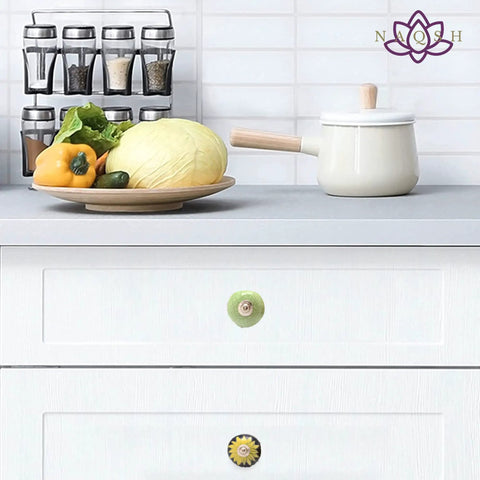 Fresh Ceramic Kitchen Cabinet Knobs And Dope Drawer Pulls For A Total Home Vibe Upgrade Pack Of Twelve Multi Red Heart Handpainted Handles For Cupboards And Furniture on a kitchen drawer