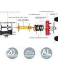 Exploded view of Rover Round Baitcasting Reel for Right Handed Anglers With CNC Spool, Thick Aluminum Side Plates, Brass Gears.