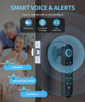 Smart Biometric Door Lock With Fingerprint Passcode IC Card And Key Access, Keyless Entry Door Knob With Handle.