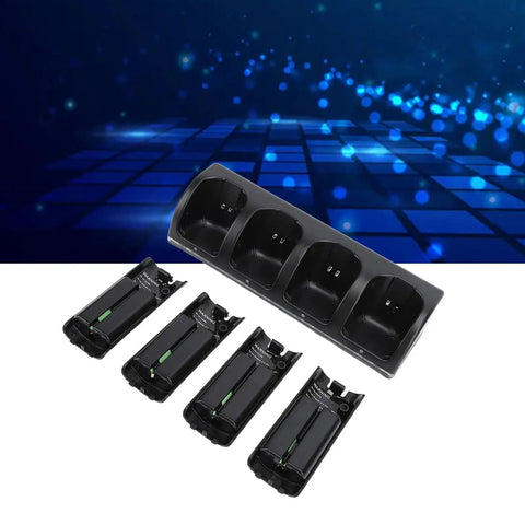 4 In 1 Remote Charger Dock With Four 2800mAh Rechargeable Batteries Simultaneous Charging Station For Game Remotes USB Dock