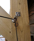 4 Pack 25mm Single Pulley Block Set With 6 Quick Links For Heavy Duty Lifting And Towing, 304 Stainless Steel Snatch Block System, Wire Rope Hanging Wheel For Lifts, Supports Up To 500 Lbs. mounted on wood beam