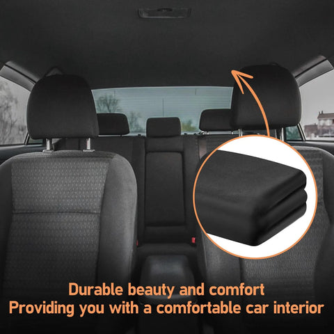 Black suede headliner fabric with 4mm foam backing, 98 x 60 inches, for car interior repair