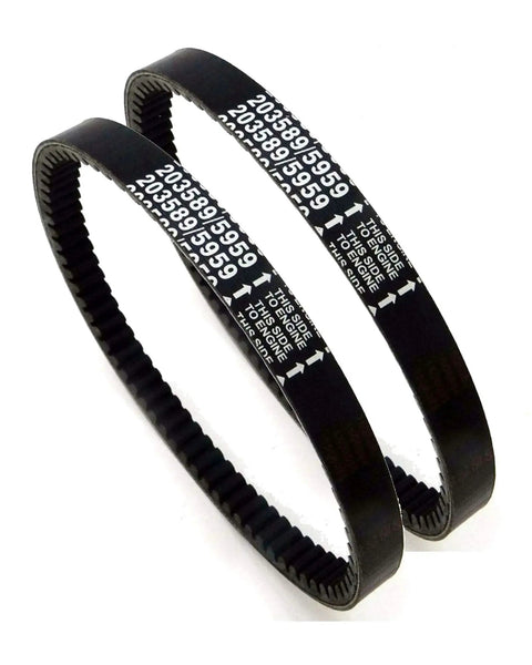 Close-up of Three Piece 30 Series Go Kart Drive Belt Set Replaces Manco 5959 And Comet 203589 Fits 5HP To 7HP Karts
