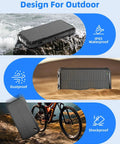 On The Go Solar Power Bank 20000mAh With 15W Wireless Fast Charge in rugged outdoor environment