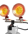 30000 BTU Portable Propane Heater With Three Adjustable Heat Modes And Safety Shut Off Valve displayed in outdoor setting