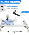 Heavy Duty 24V Telescopic Linear Actuator With Adjustable Stroke frame showing multi-angle adjustability and double screw fixing