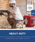 Worker using Pro Grade Heavy Duty Air Scrubber With 3 Stage Filtration Stackable Negative Air Machine For Industrial And Commercial Use