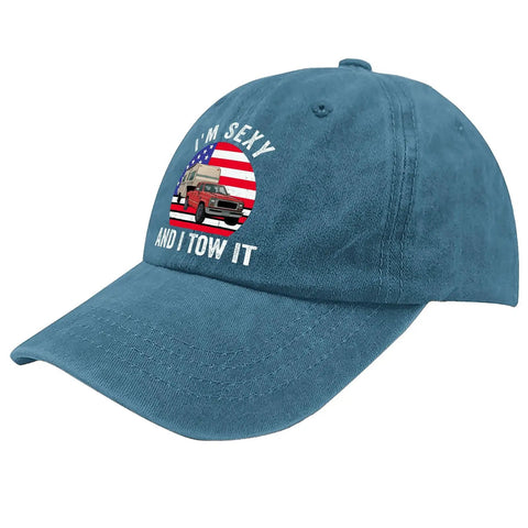 Funny Camping RV Camper Truck Hat For Women - Adjustable Buckle, Vintage Style Photo Prop Cap, Outdoor Adventure Gear