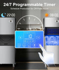 Boss Level Bulk Ice Maker Machine With 450 Lbs Per Day Capacity And 250 Lbs Storage, programmable timer display