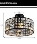 Industrial Ceiling Fan With Lights Remote Control And Pull Chain Rustic Metal Farmhouse Cage Style Ceiling Fan dimensions