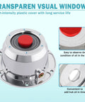 Aluminum Trailer Hub Cap Kit 343 4195, 4 Pack With Rubber Plugs And Gaskets showing visual window and seal details