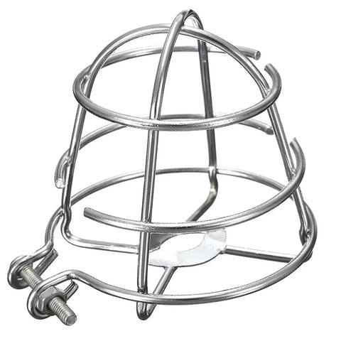 Heavy Duty Chrome Plated Fire Sprinkler Head Guard Top Shelf Protective Cage for recessed systems, metal, rust resistant design.