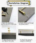 Installation diagram for Custom Length Silver Metal Guard Rail Fence with Rock Solid Railing Spindles and Anti Fall Safety Bar.