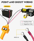 Winch Remote Replacement Switch For 12V Electric Winches 1500 Lb To 5000 Lb, Forward And Reverse Control Retract And Extend, Easy To Use Beefed-Up Backup Part Kit wired to battery and winch