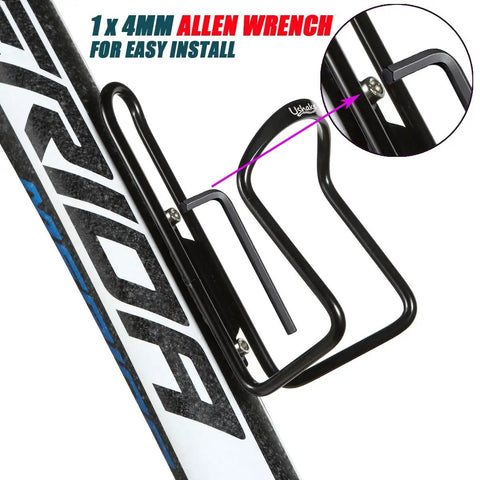 Lightweight Aluminum Water Bottle Cage For MTB Bikes Durable Bottle Holder Brackets Easy Mount With Drill Holes Required 2 Pack