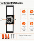 Modern Outdoor Wall Sconce 2 Pack, Up Down LED Light, 3000K, Hardwired installation guide showing mounting bracket details.