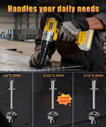Brushless Cordless Rivet Gun Compatible With Dewalt 20V Max Battery Tool Only Spark Free Whisper Quiet blind fastening with various sizes.