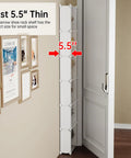 6 Tier Slim Shoe Storage Rack For Small Spaces Space Saver Narrow Shoes Organizer Hidden Closet Shelf Behind Door Entryway White Tall Wall Mount Keeps Boots And Sneakers Neatly Stored And Ready To Wear installed behind door