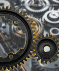 Hardened steel spur gear set with 50T spur and 20T pinion for Traxxas RC cars, close-up view